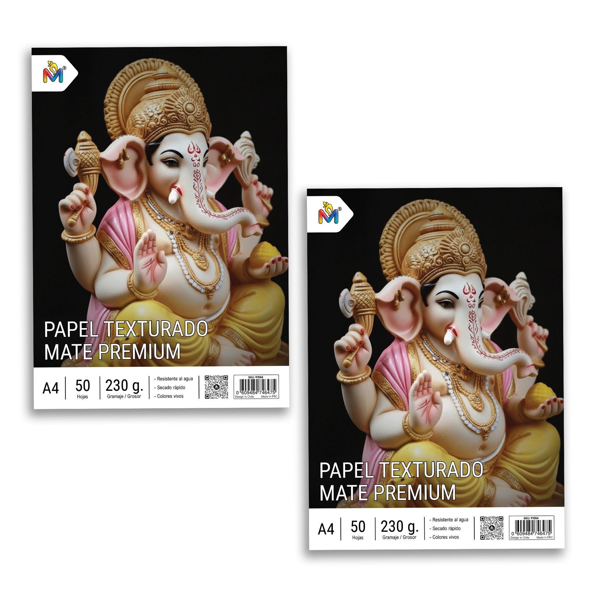 2 Unidades Papel Fibra A4 230g - Total 100 Hojas Premium-2