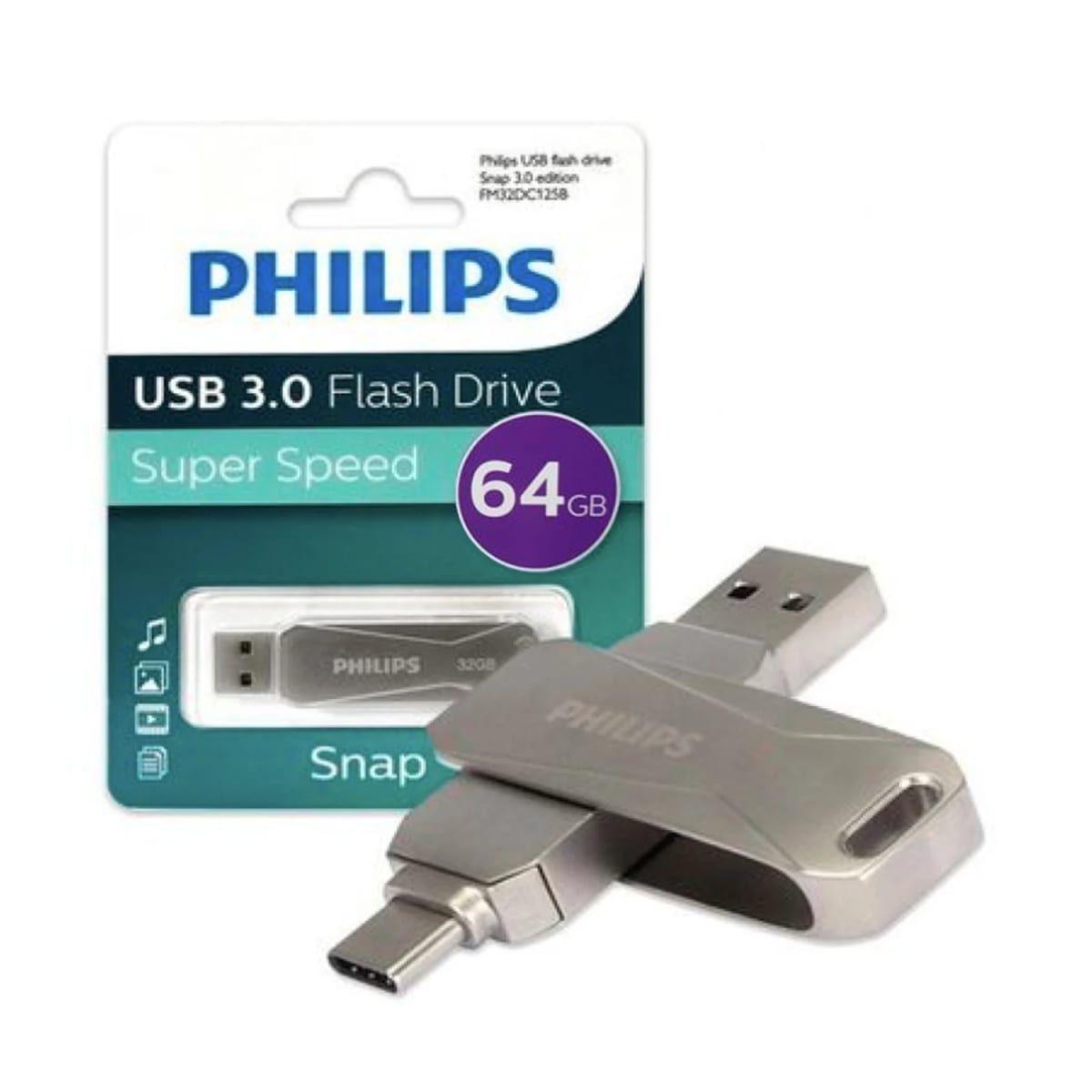 PENDRIVE PHILIPS SNAP Type C USB 3.0 (64GB) FM64DC125B/97-1