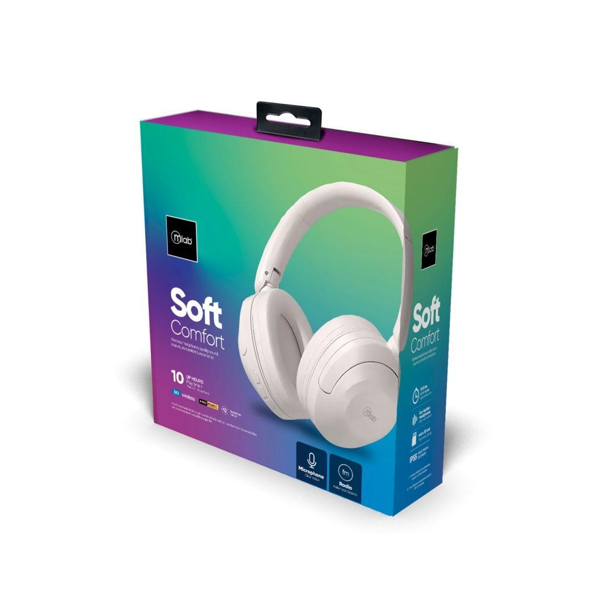 MLAB AUDIFONO BLUETOOTH TYPE C SOFT COMFORT WHITE-2