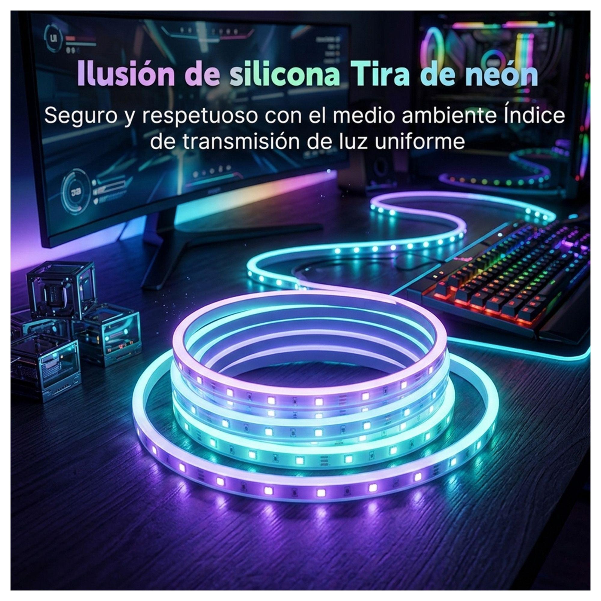 Luces LED RGB WiFi 5 m USB Tira Inteligente Multicolor-2