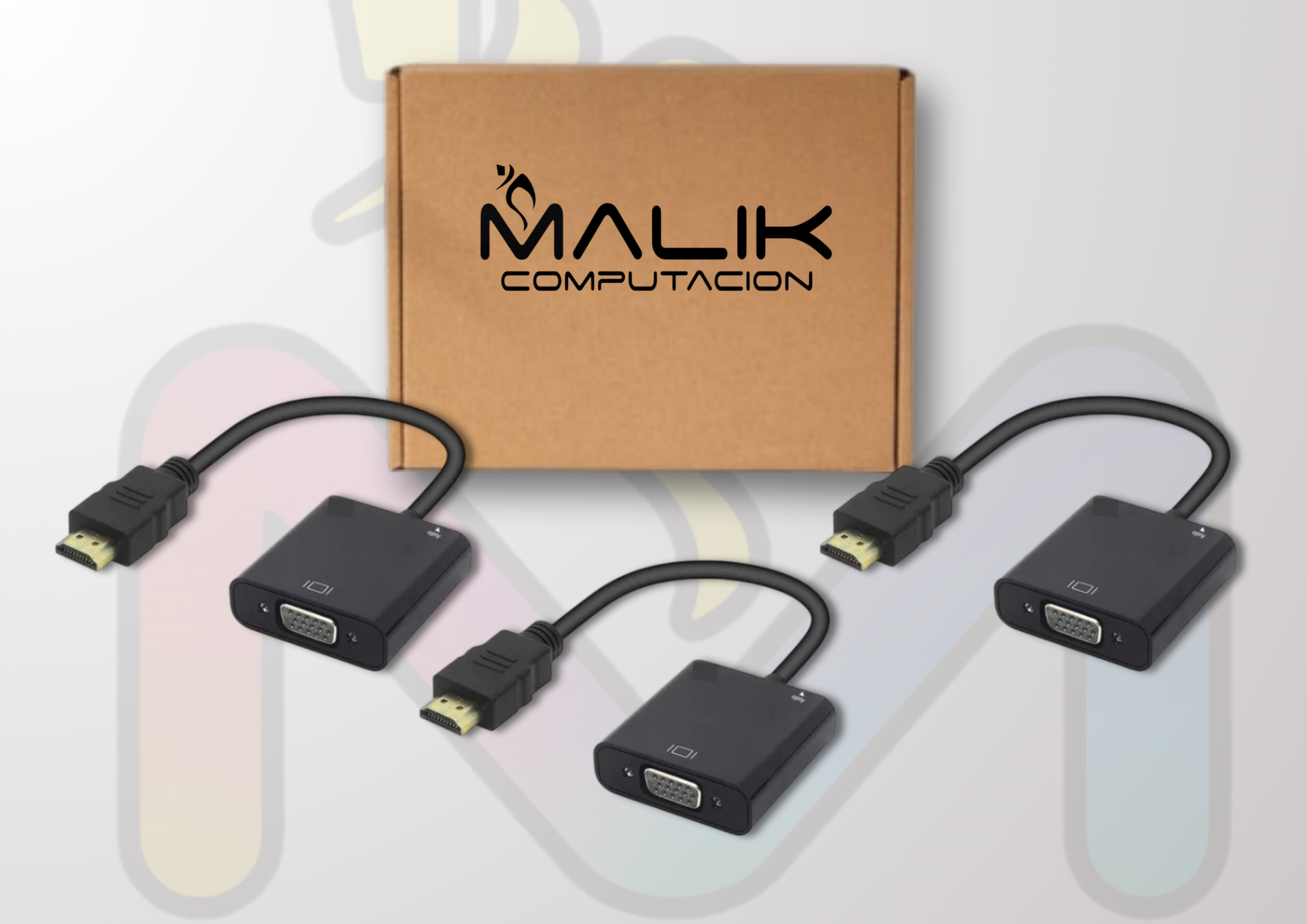Adaptador Hdmi Macho a Vga Hembra Convertidor HDMI-VGA Pack 3-2
