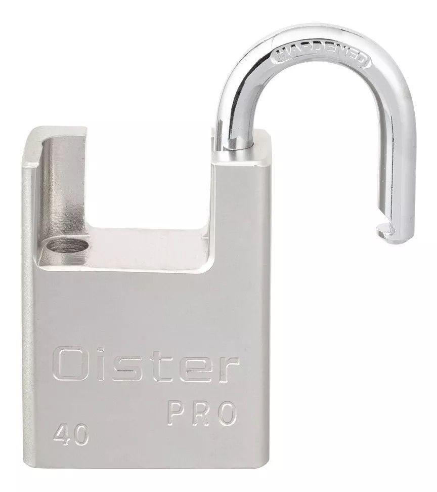 PACK X 4 Candado Oister Pro Con Hombro 40mm Níquel Blíster-2