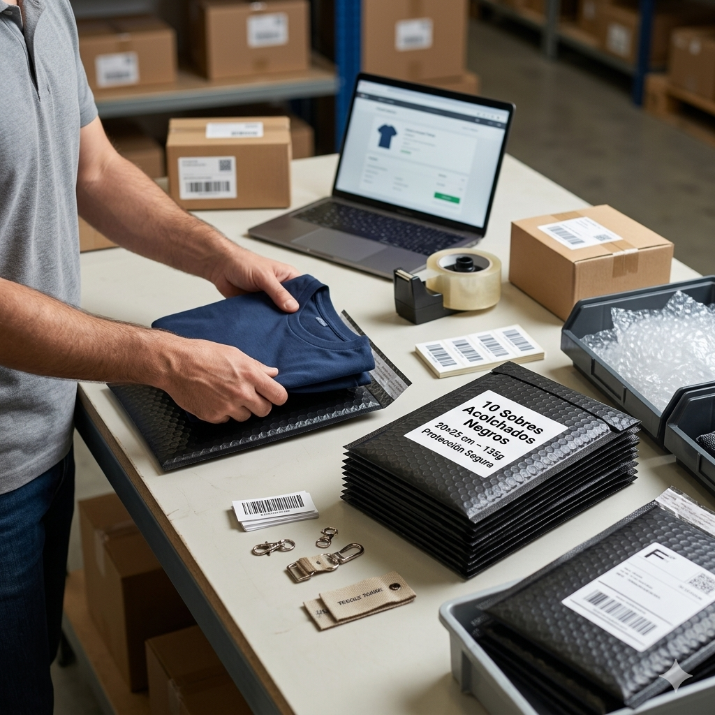 Pack 10 Sobres Burbuja Negros 20x29 cm-3