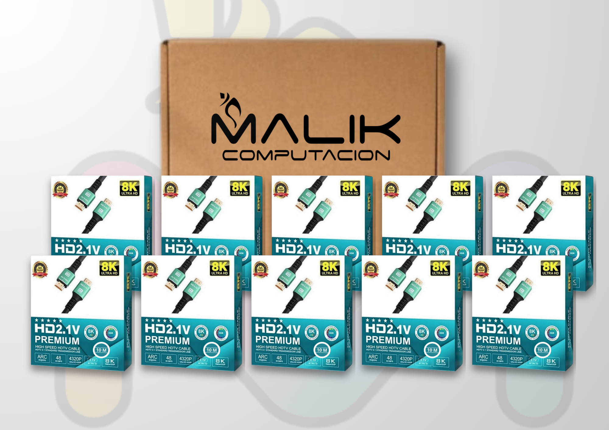 Cable Hdmi V2.1 Ultra Hd 8K 60hz 48gbps 10mt Pack 10-2