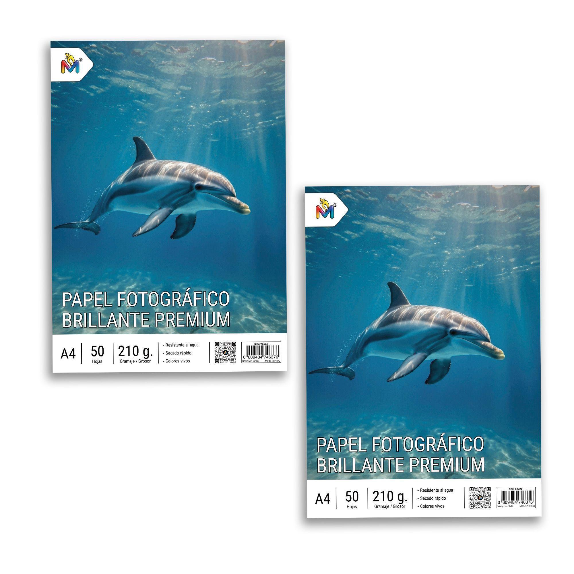 Dúo Pack Papel Fotográfico A4 210g - 100 Hojas en Total-2