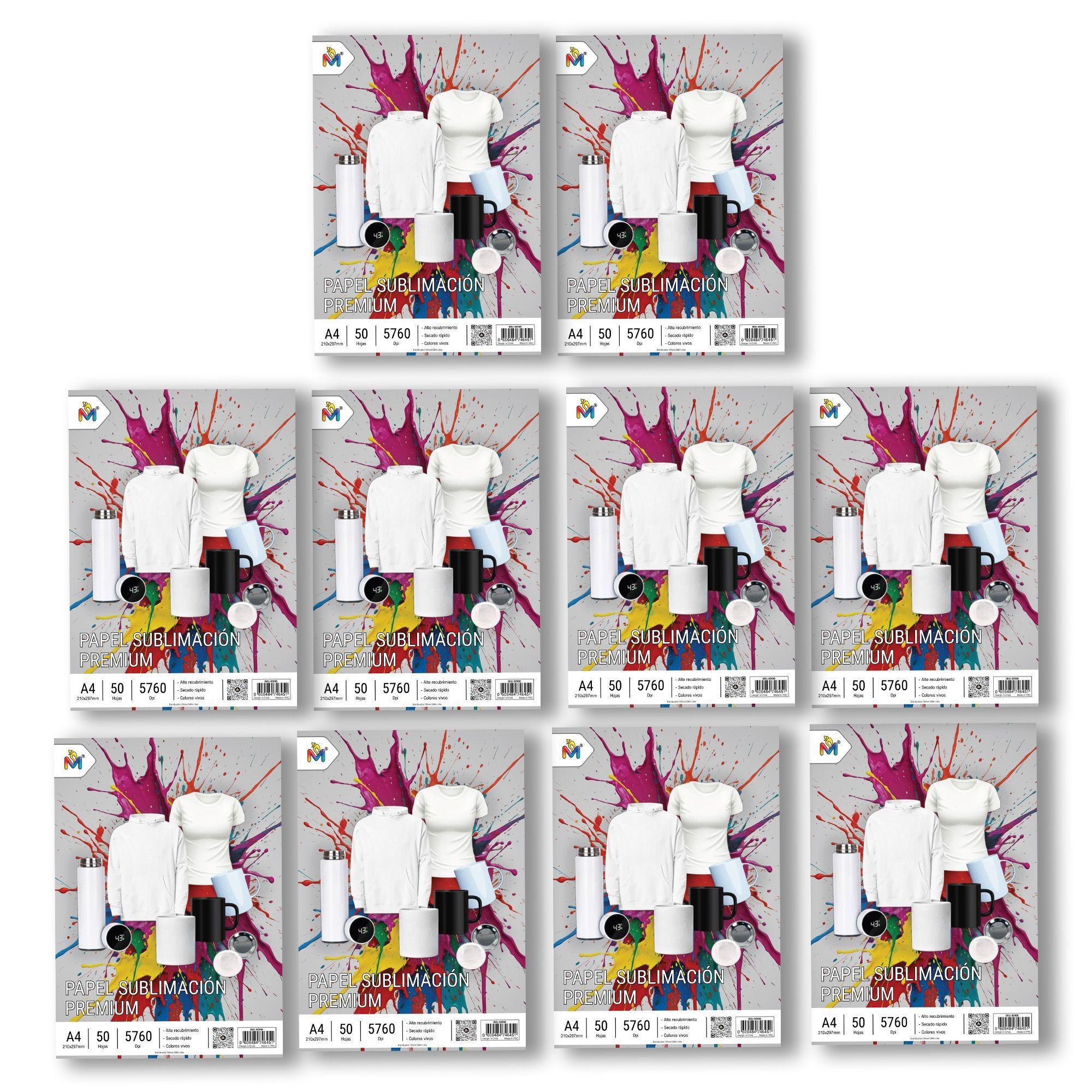 10 Unidades Papel Sublimación A4 - 500 Hojas Pro Inkjet-3