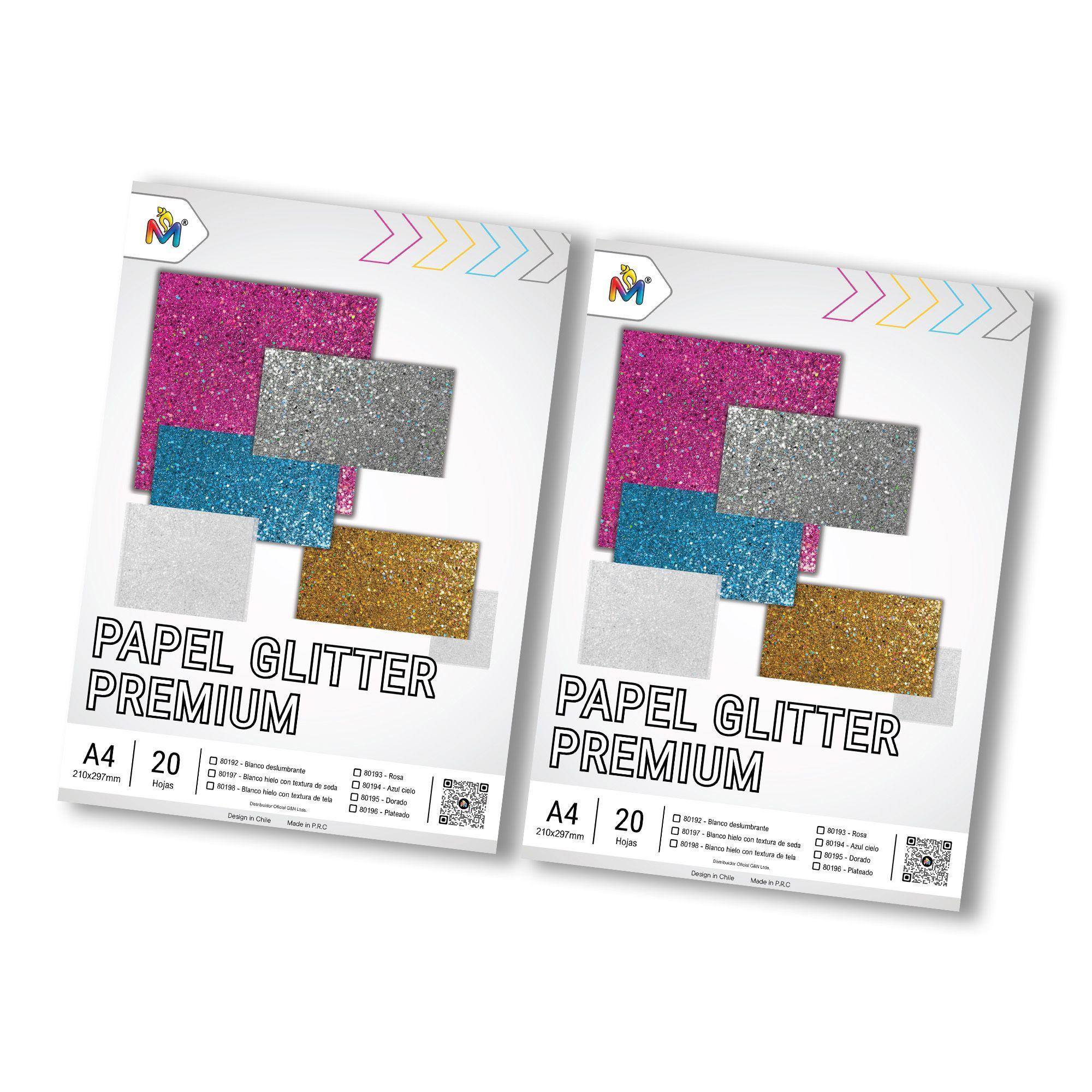 Papel Dazzling Blanco x40 Hojas - Decorativo Brillo Espejo-4