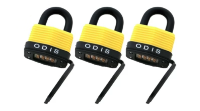 PACK X 3 Candado Odis Waterproof 49 49mm Combinación - Waterproof-0
