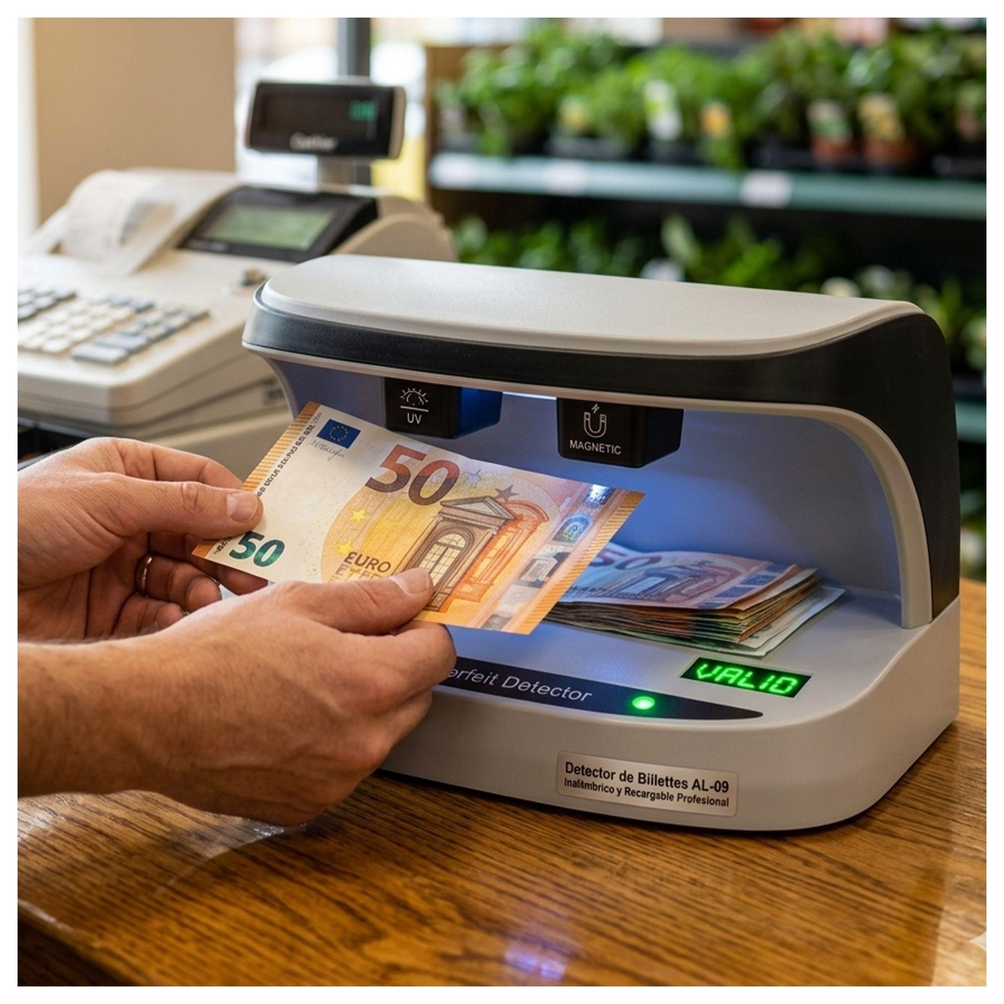 Detector Billetes AL-09 Portátil y Recargable-2