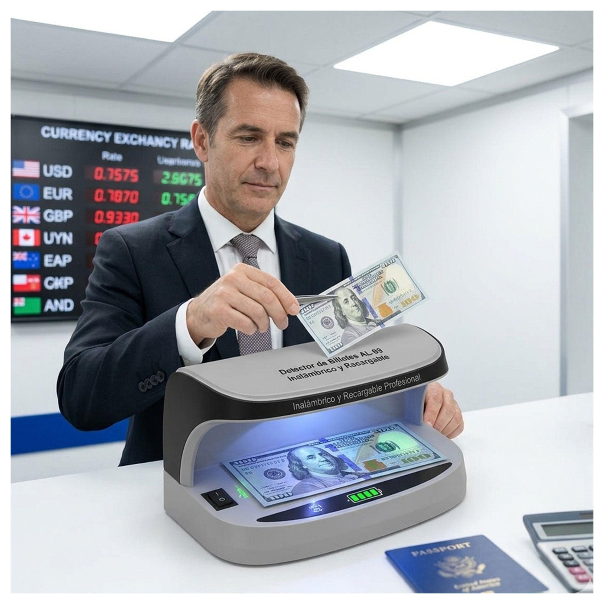 Detector Billetes AL-09 Portátil y Recargable-4