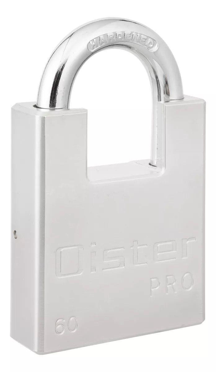 PACK X 2 Candado Oister Pro Con Hombro 60mm Níquel Blíster-1