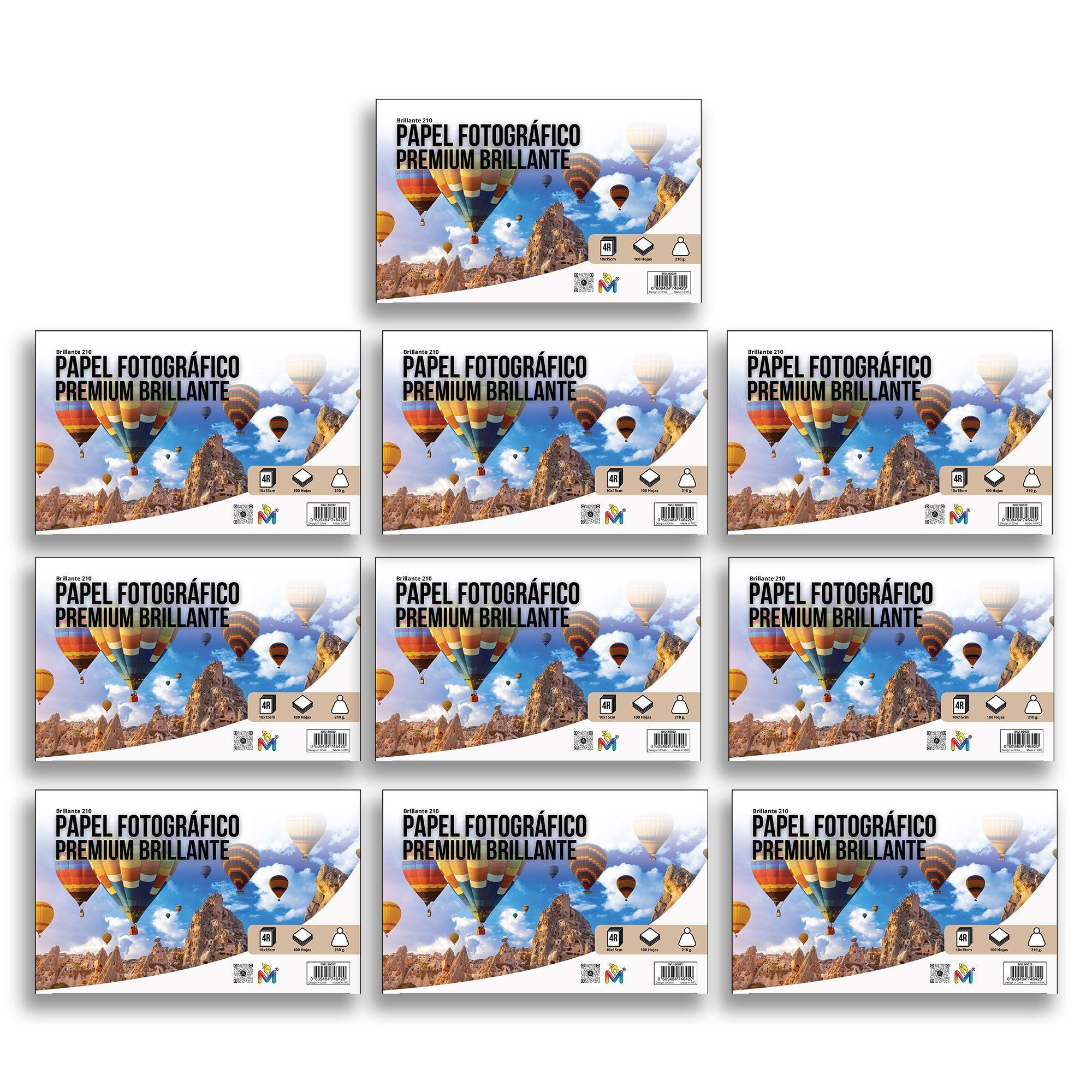 1000 Hojas Papel Foto 10x15 210gr - Mayorista Inkjet Pro-4