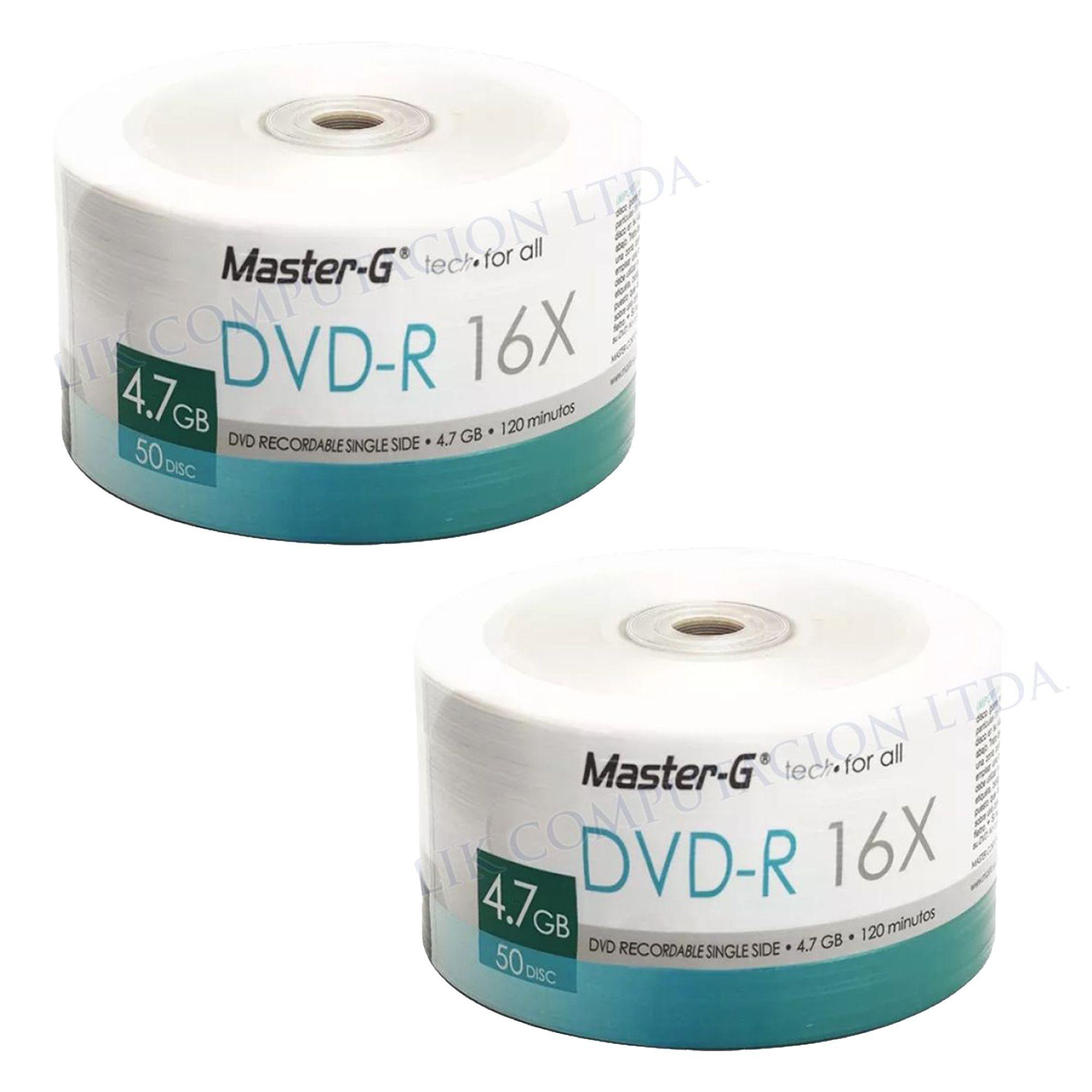 Disco Virgen Dvd-r Master-g 16x Pack 100 Unidades 4.7 Gb-0
