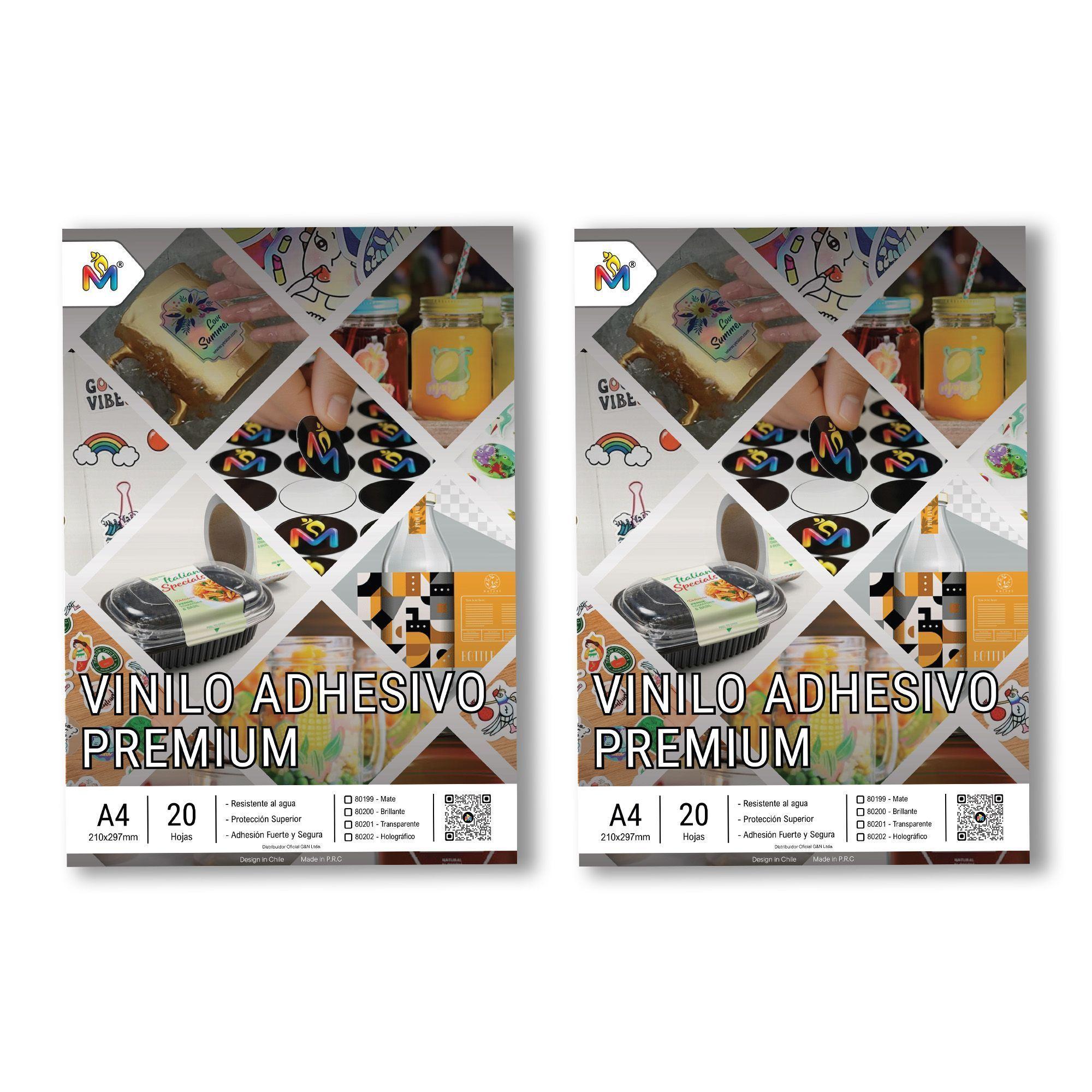 Papel Transparente A4 x40 Hojas - 80um Adhesivo Secado Rápido-3