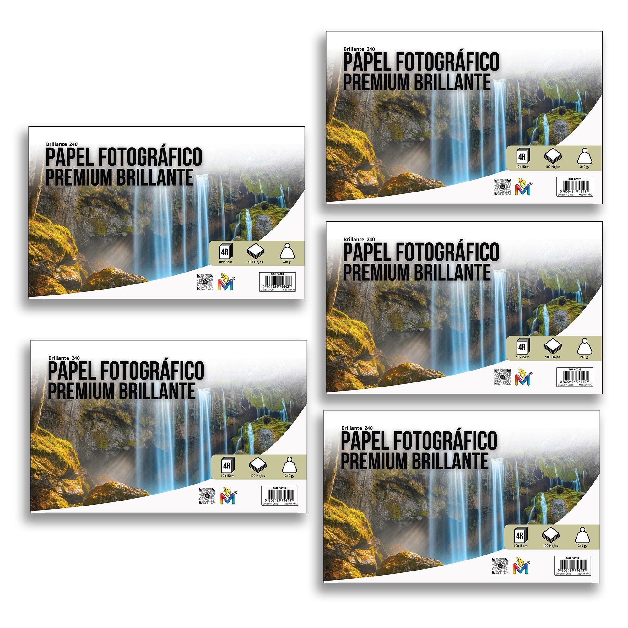 Combo 5 Papel 10x15 240g - 500 Hojas Grosor Superior-3