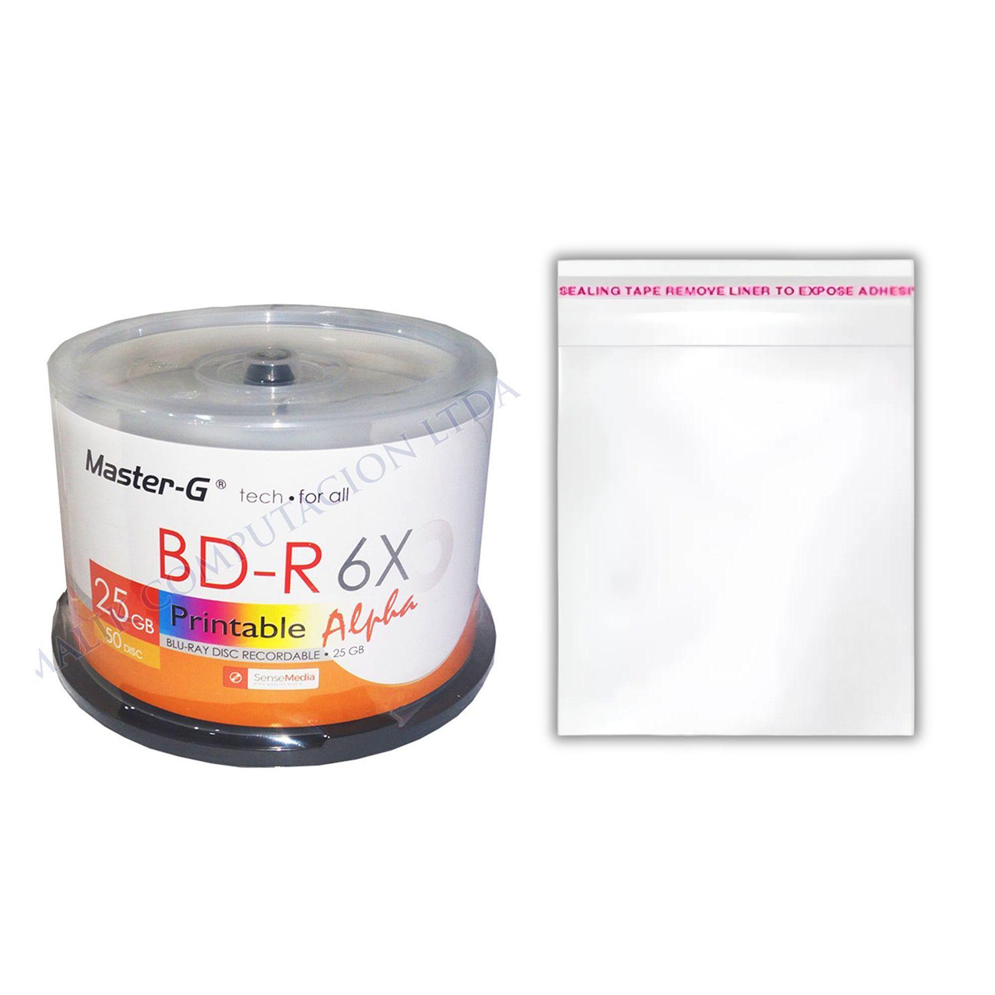 Pack 50 Discos Blu-ray Master-G Bd-R Con 100 Bolsas Extra-0