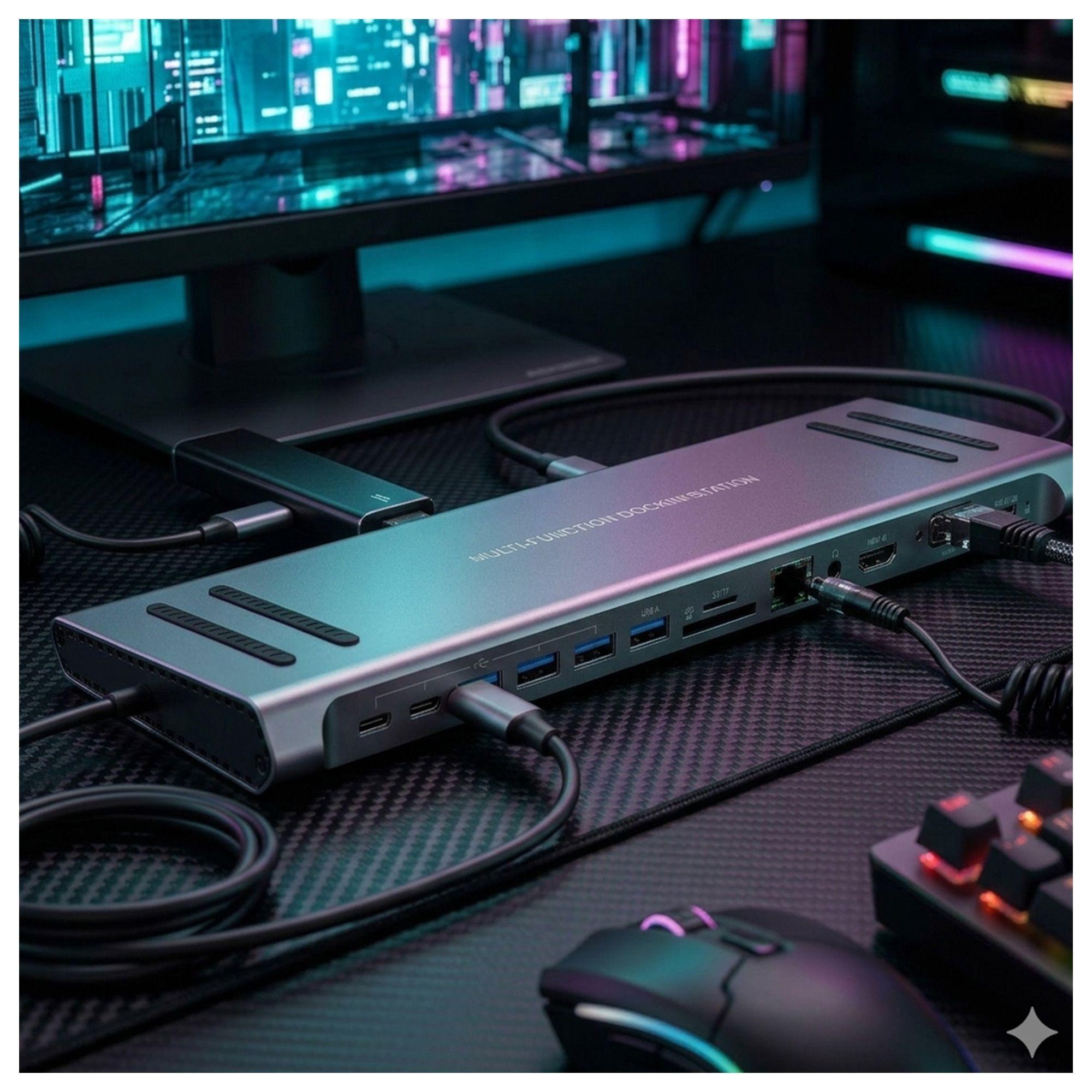 Docking Station USB-C 14 en 1 Adaptador Multifuncional 9199A-2