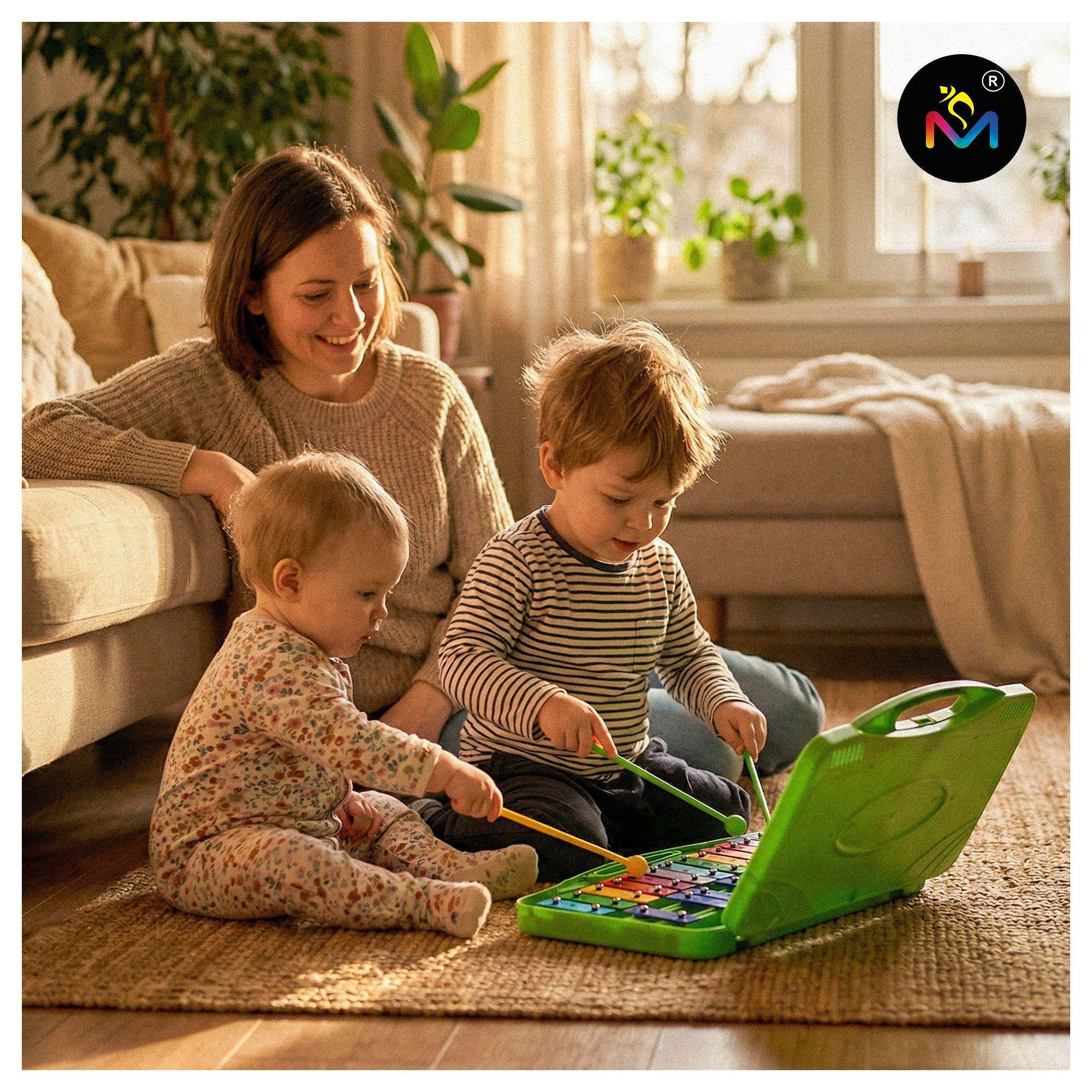 Xilófono Profesional 25 Notas Malik Verde + Baquetas-1