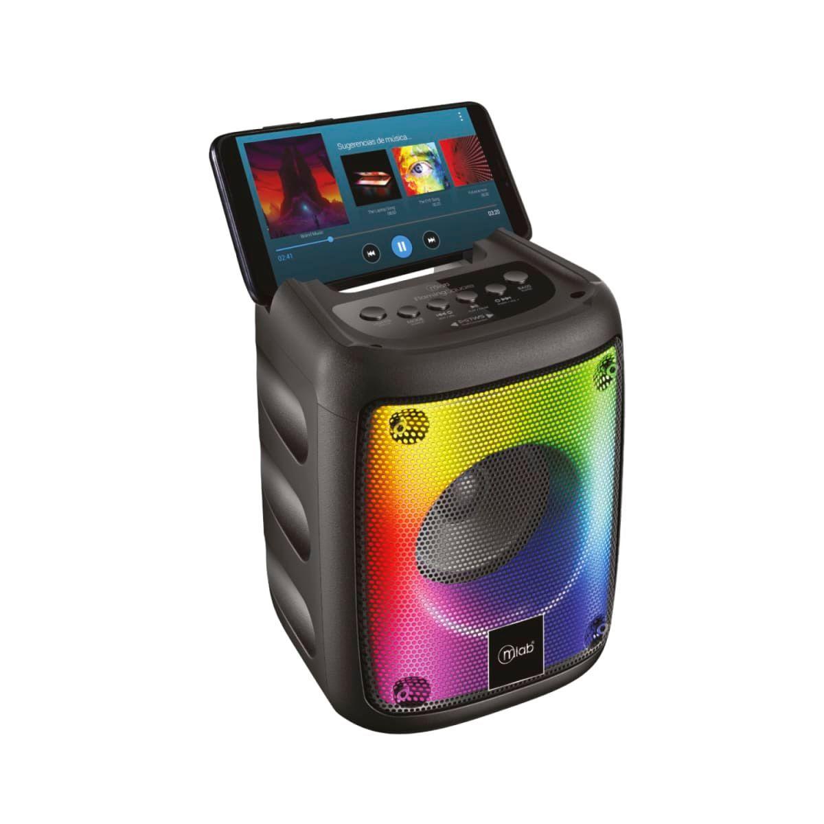 MLAB PARLANTE TWS FLAMING SQUARE BASS RGB INALAMBRICO-0