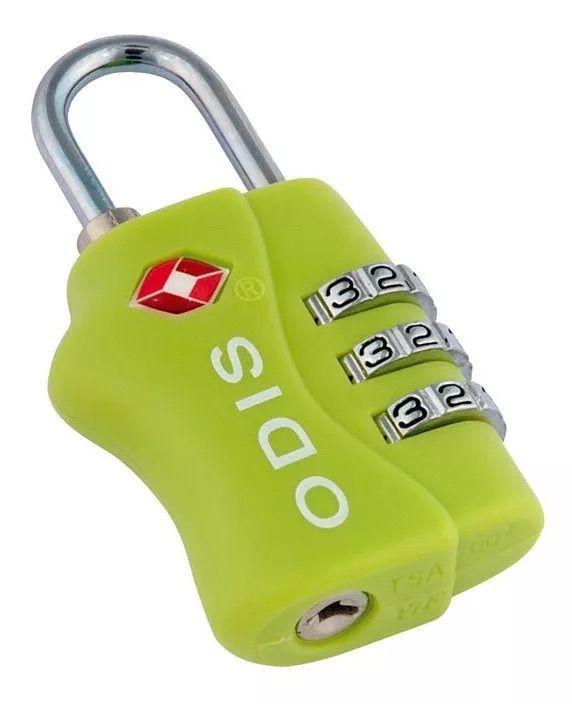 PACK X 3 Candado Odis Tsa 33mm Verde - Tsa-0