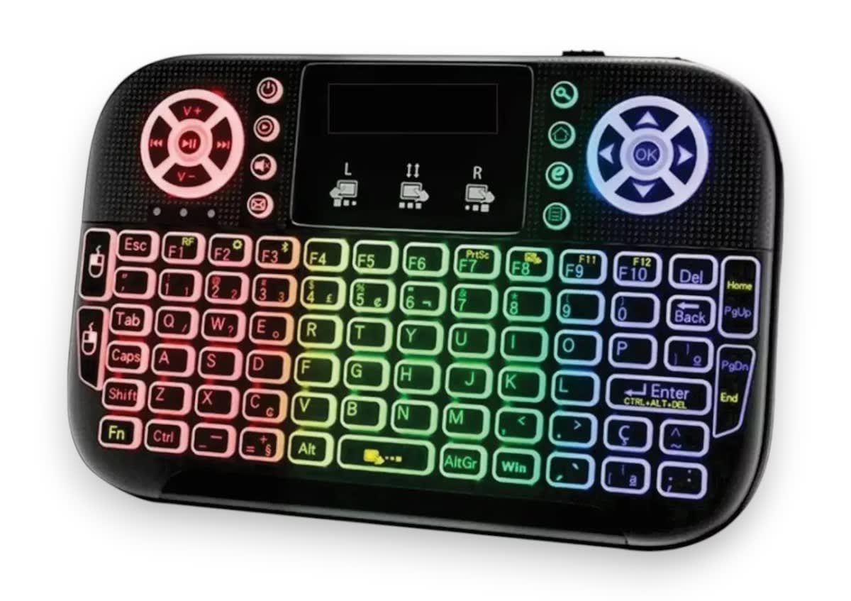 Teclado Inalámbrico LED para TV y Dispositivos Móviles-0