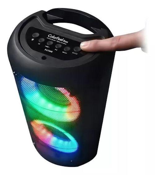 Parlante Karaoke TWS con luces: Crea la atmósfera perfecta-2