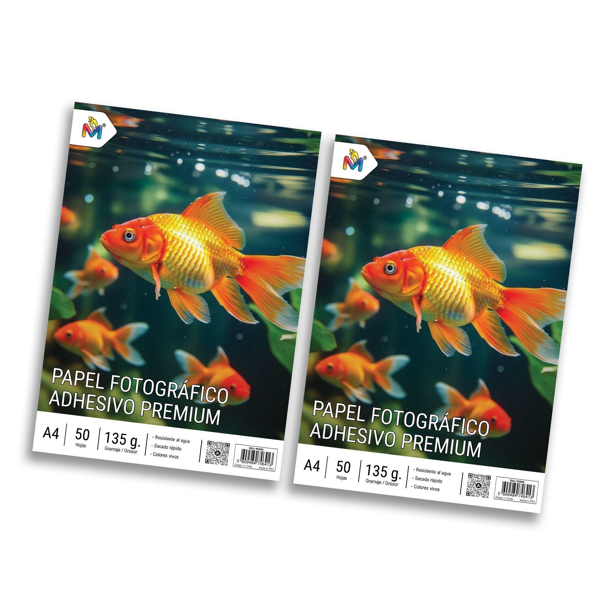 Dúo Pack Papel Adhesivo A4 135g - 100 Hojas Pegatina Pro-4