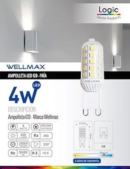AMPOLLETA WELLMAX G9 CW 6500K 4W LUZ FRIA-1