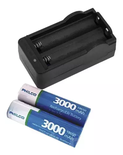 Cargador De Pilas 18650 Recargables + 2 Pilas 18650 3000mah-1