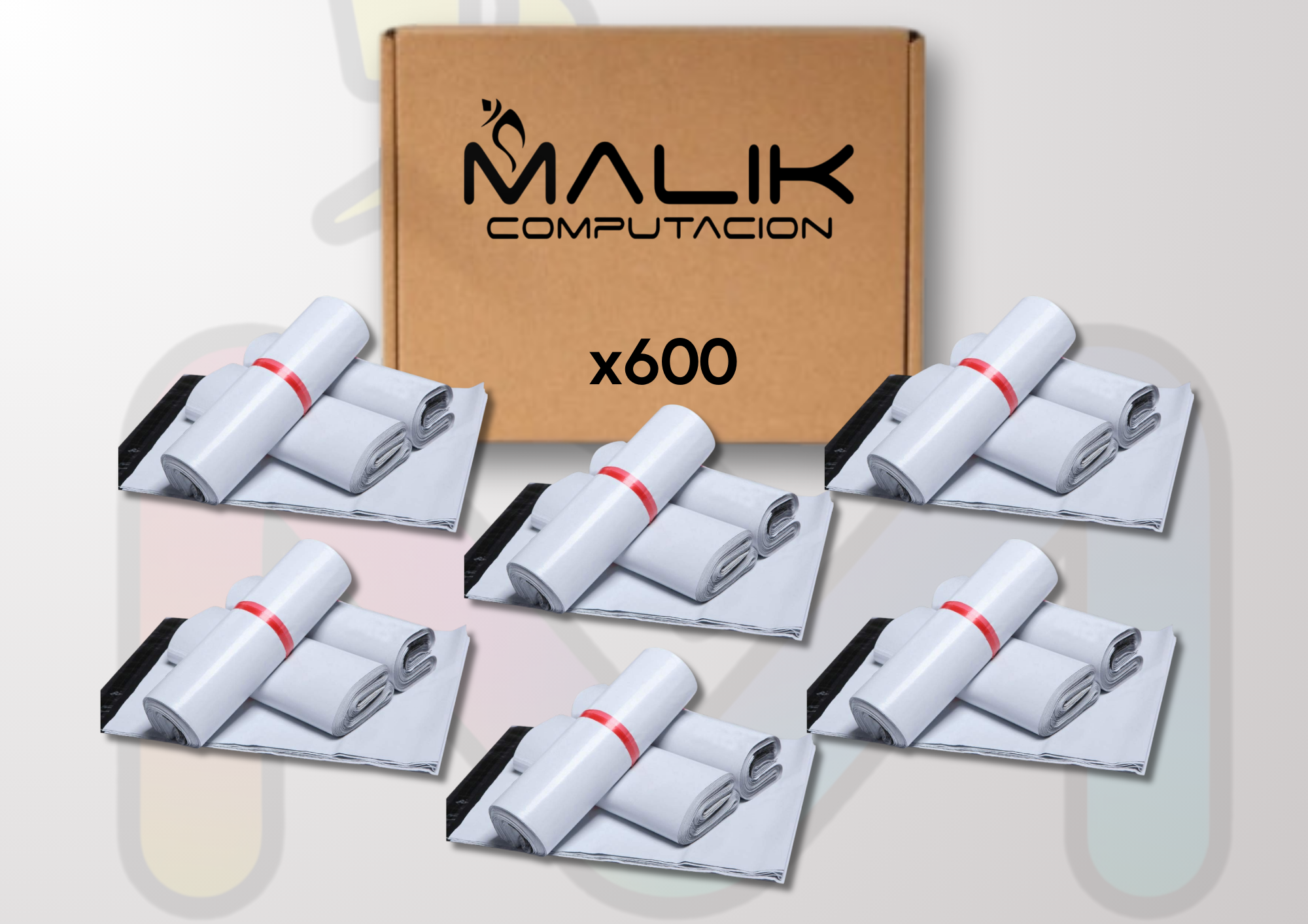 Pack 100 Bolsa Courier Resistente Segura Auto Adhesivo 20 x 35 cm Pack 6-1