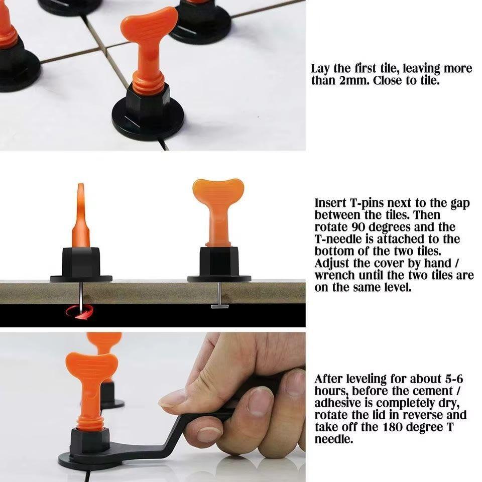 Kit Nivelador Cerámica con 50 Separadores Reutilizables-3