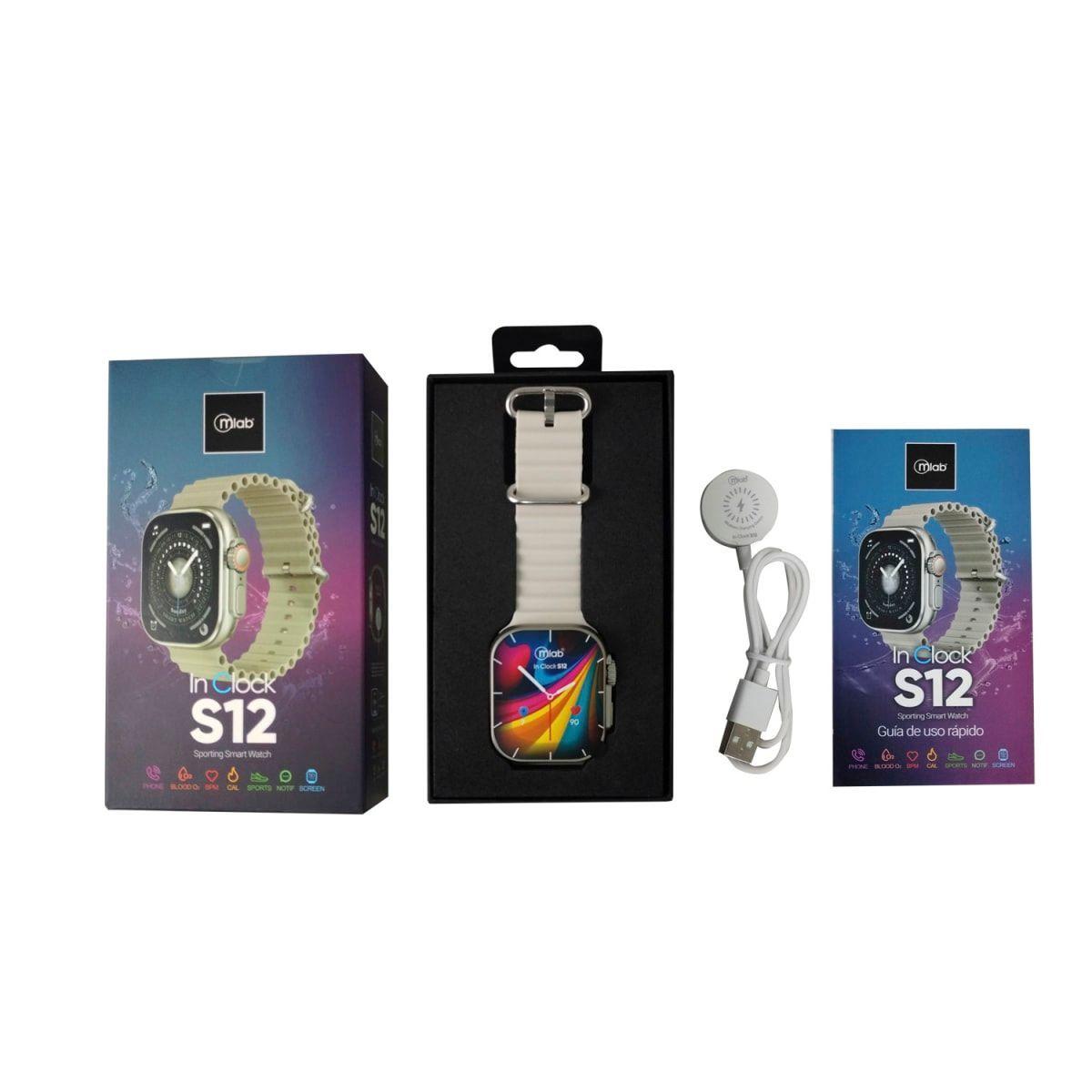 MLAB SMARTWATCH S12 PRO 50mm IPS HR BLOOD PRESSURE/OXYGEN GRAY-2