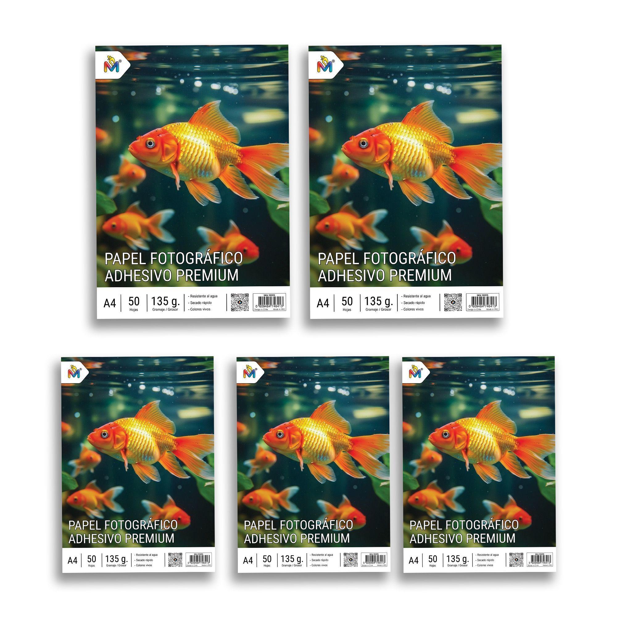 Pack x5 Papel Adhesivo A4 135g - 250 Hojas Calidad Premium-3