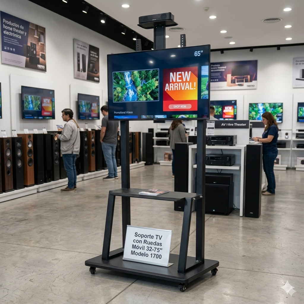 Pedestal para TV con Ruedas 32-75 Pulgadas 1700-1