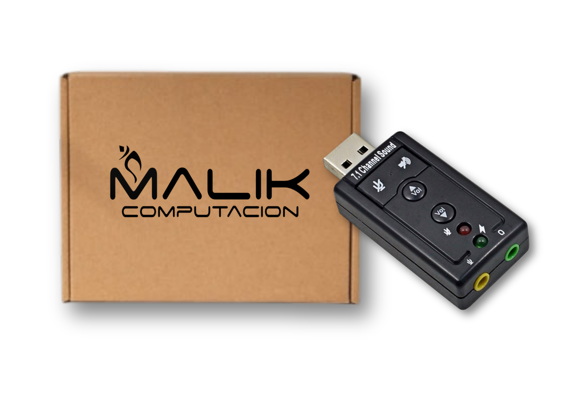 Tarjeta de Sonido Externa USB 7.1 Canales Pack 10-0