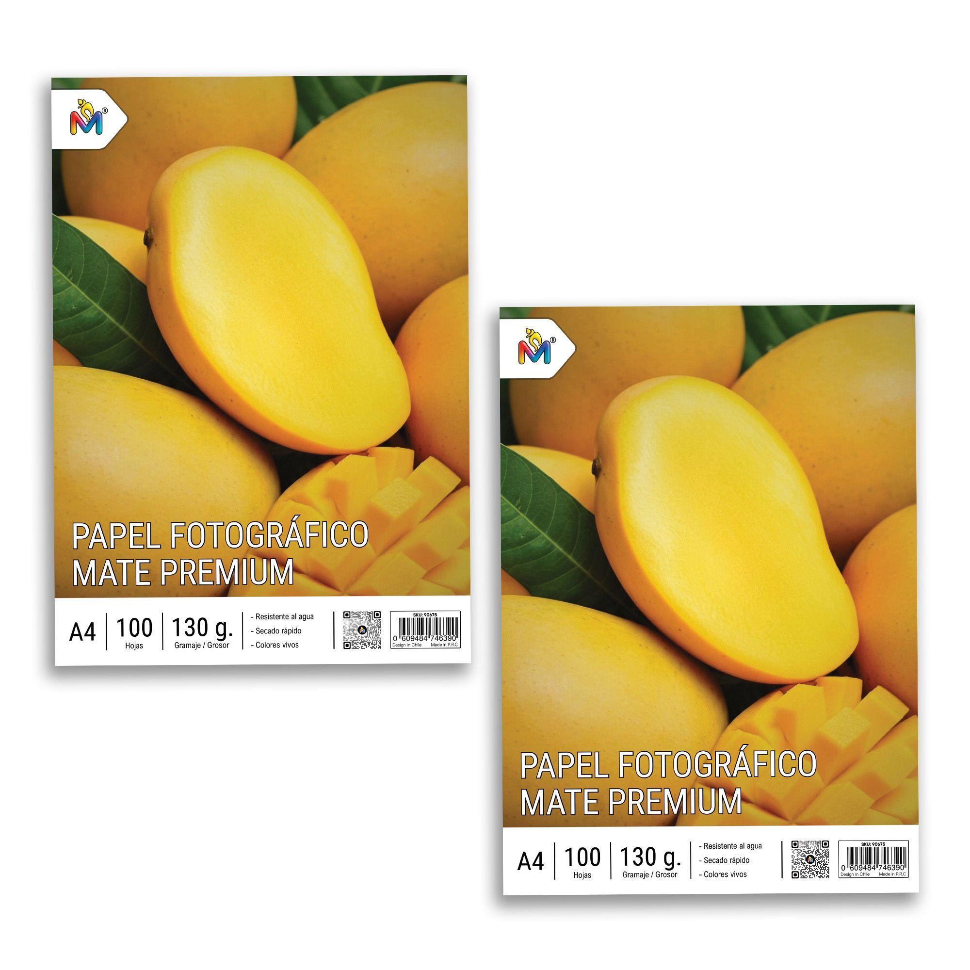 2x Papel Mate A4 130g - 200 Hojas 5760 Dpi Inkjet Pro-3
