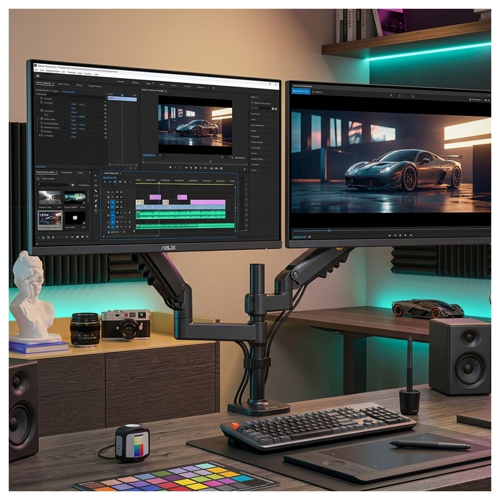 Brazo Doble Hidráulico NB-H180 para Monitores 35"-3