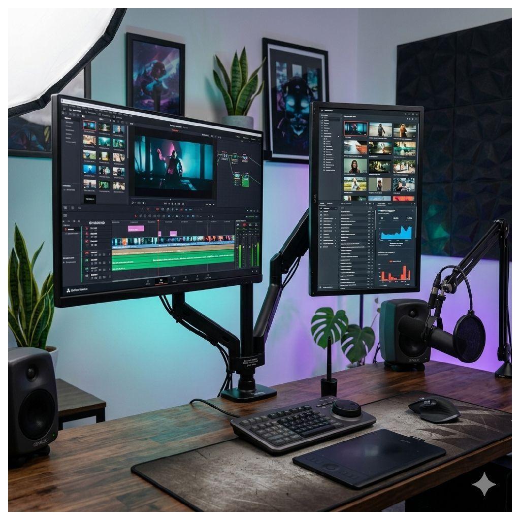 Soporte HDL-T022 Escritorio 2 Monitores 14-32"-2