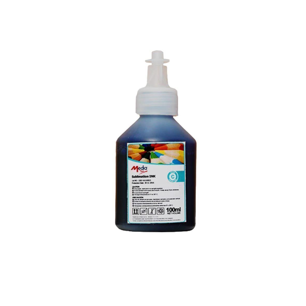 Tinta Cyan Sublimacion 100ml + Botella  para Epsn L5190-2
