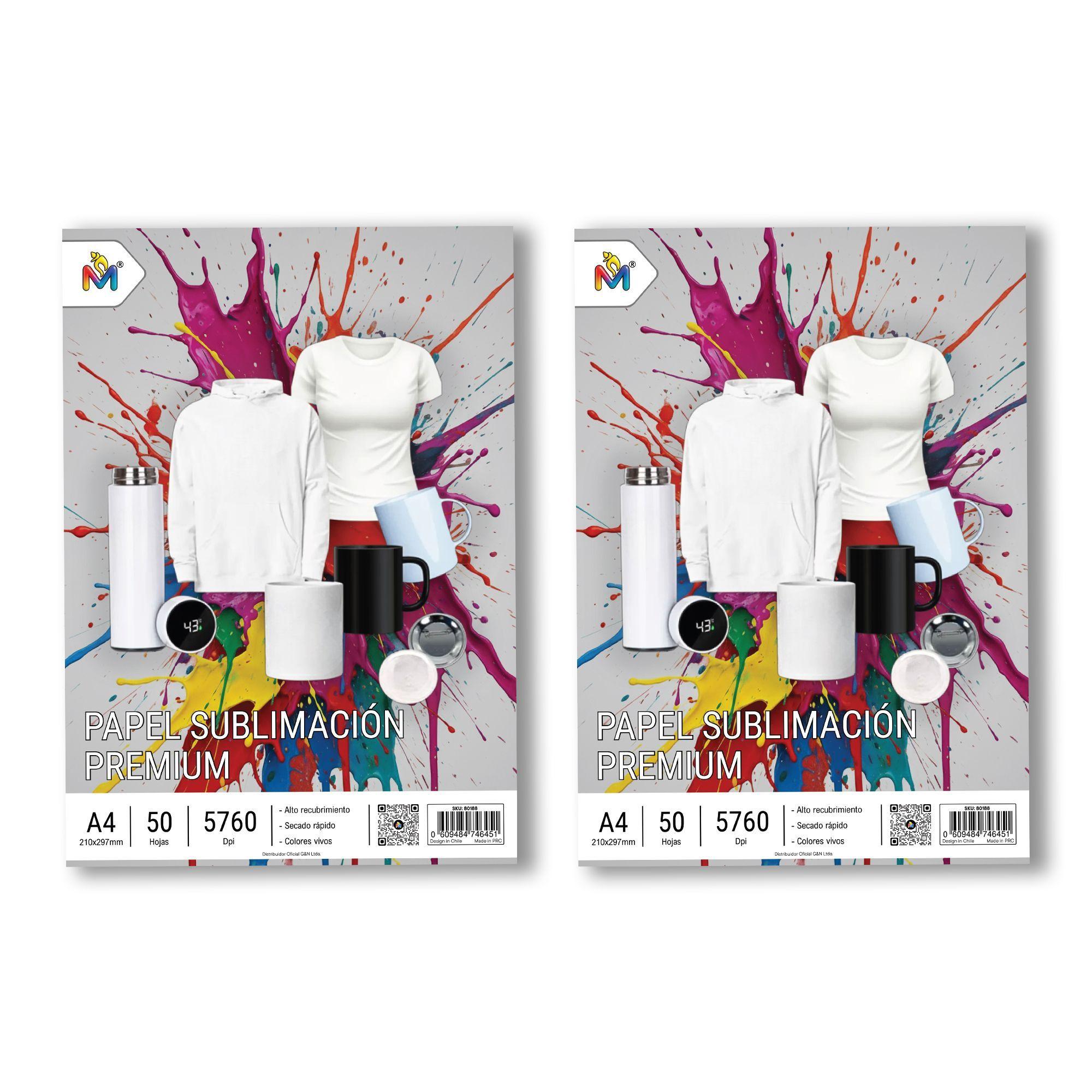 2x Papel Sublimación A4 - 100 Hojas Transfer Alta Resolución-4