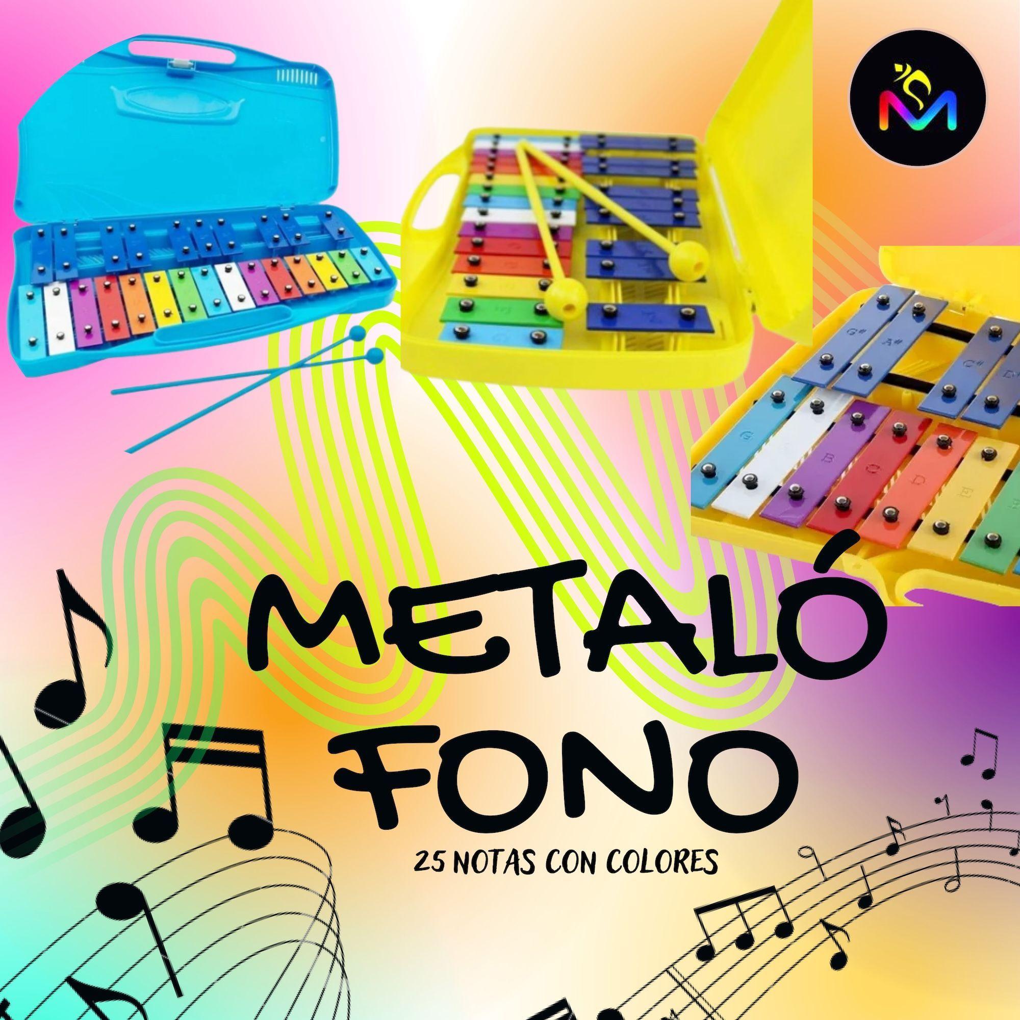 Metalofono 25 Notas Cromado Amarillo - Malik-4