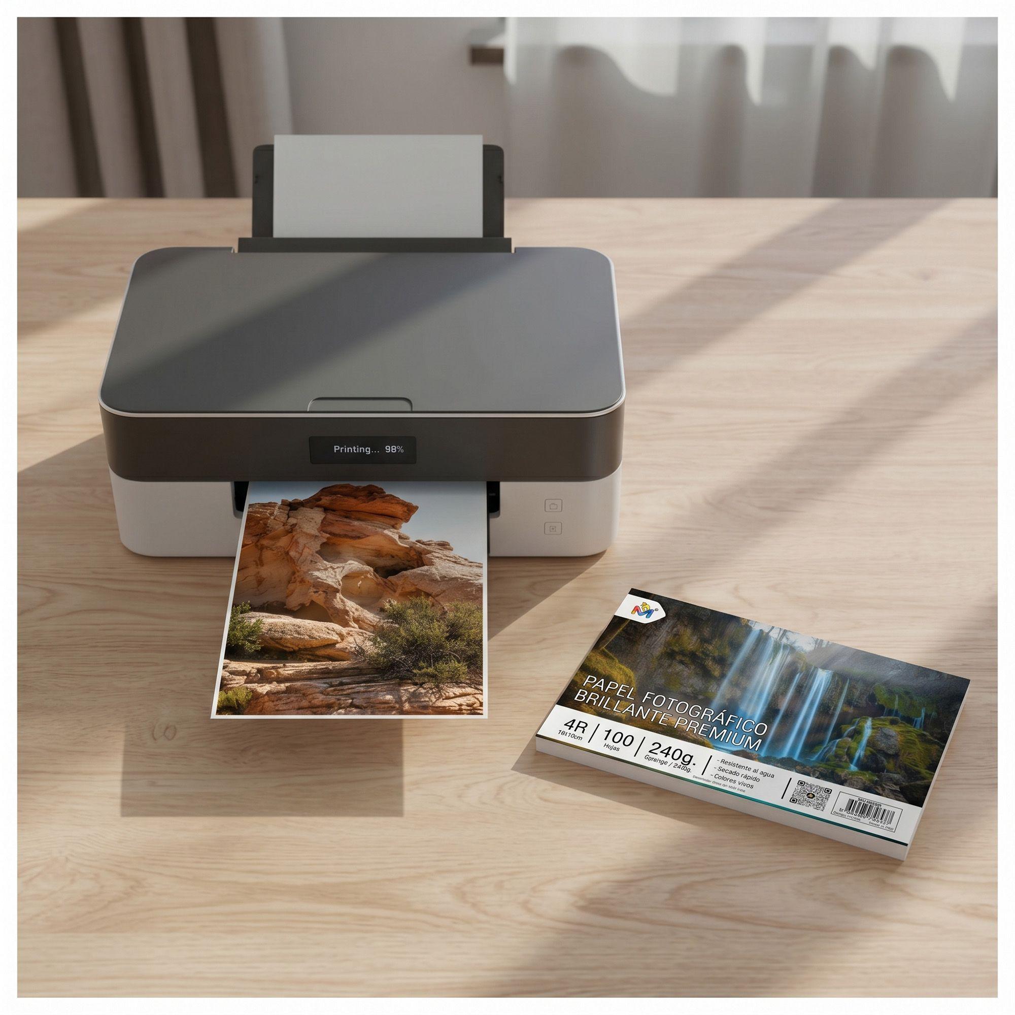 Pack 2 Papel Fotográfico 10x15 240g - 200 Hojas Extra Firme-7