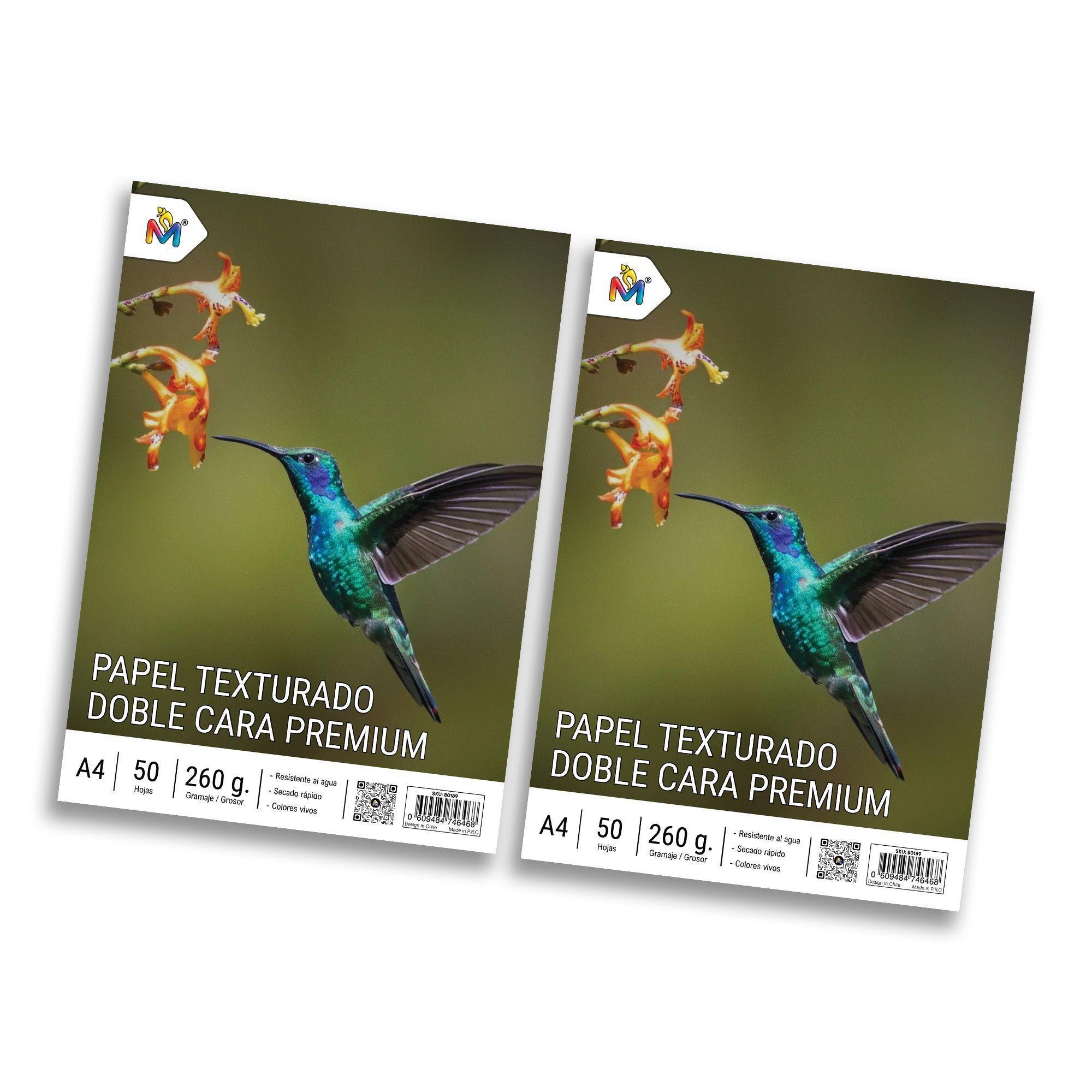 Pack x2 Papel Lino Brillante 260g - 100 Hojas Doble Cara-4