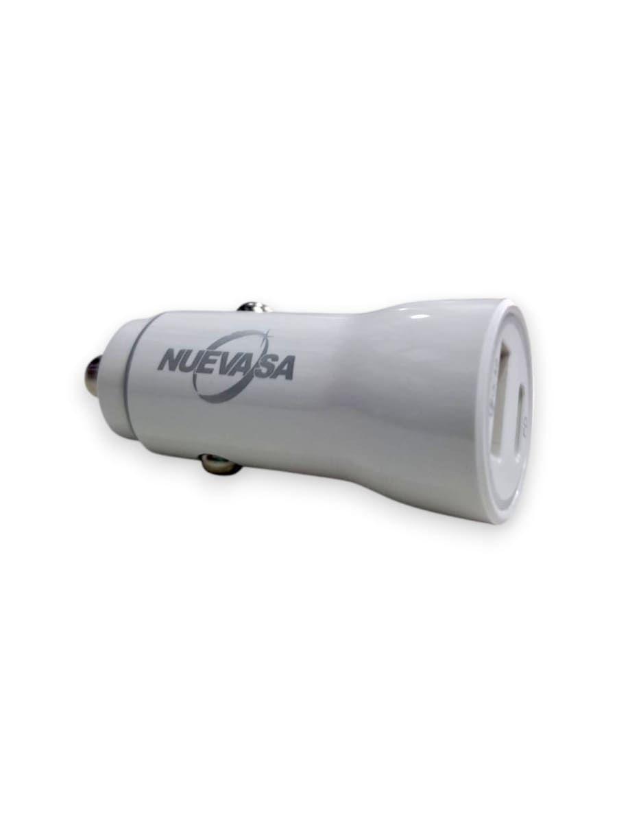 Cargador USB y Tipo C 20W para Vehículos Rápido-0