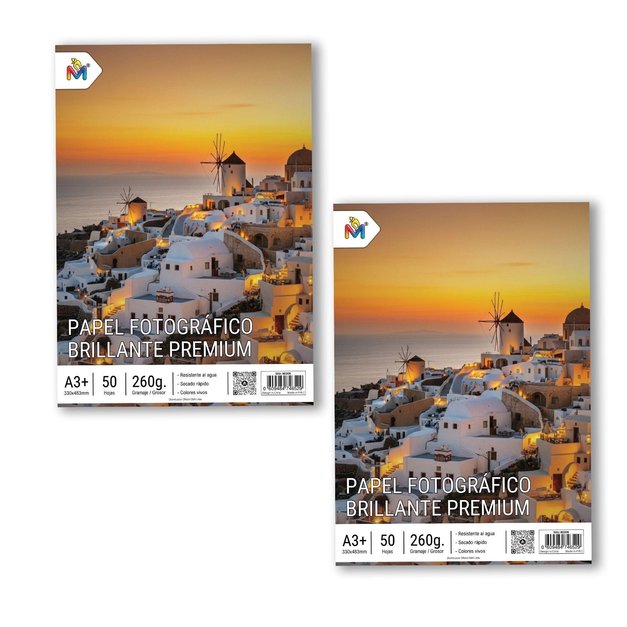 Pack 2 Papel Foto Brillante A3+ - 100 Hojas 5760 Dpi Luxury-2