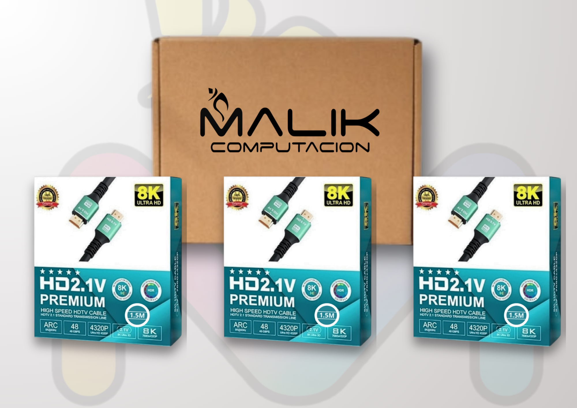 Cable Hdmi V2.1 Ultra Hd 8K 60hz 48gbps 1.5mt Pack 3-3