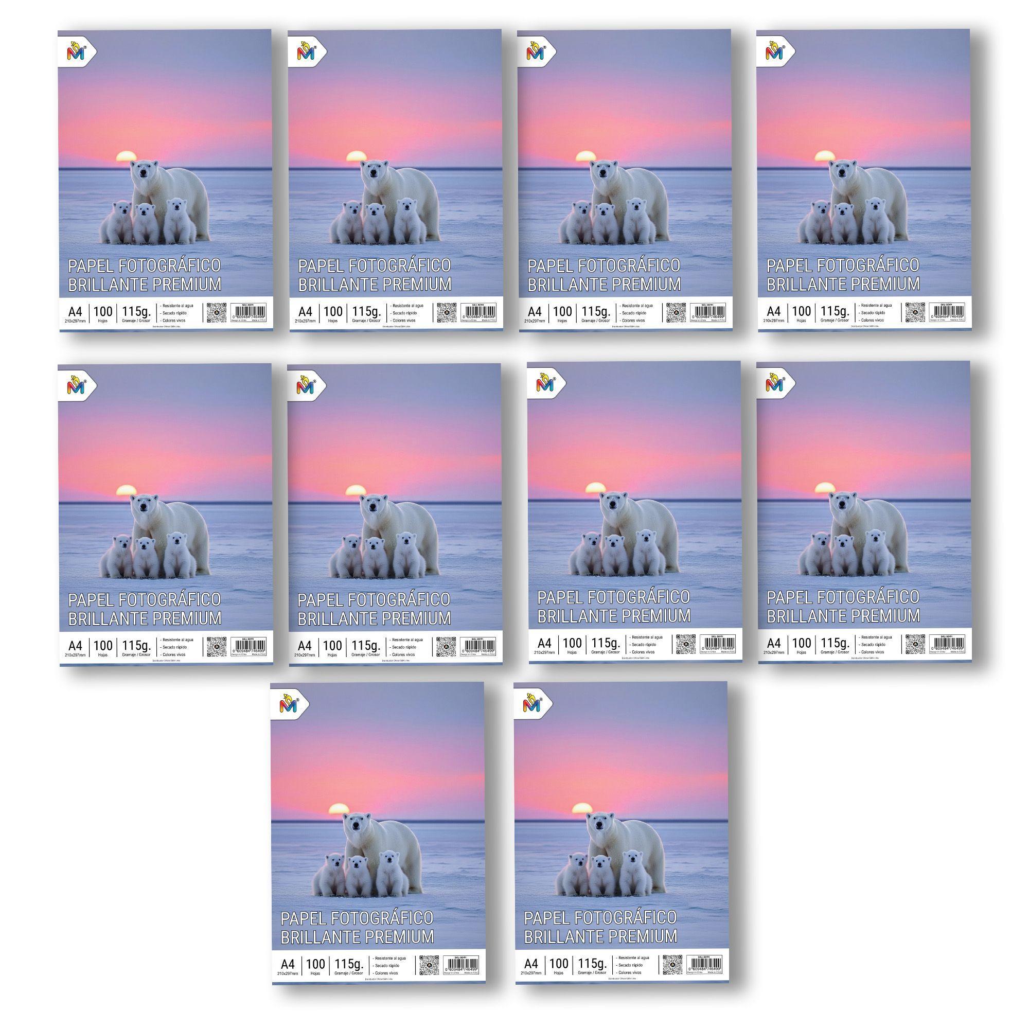 Papel Fotográfico A4 x1000 Hojas - 115g Mayorista Gráfico-3