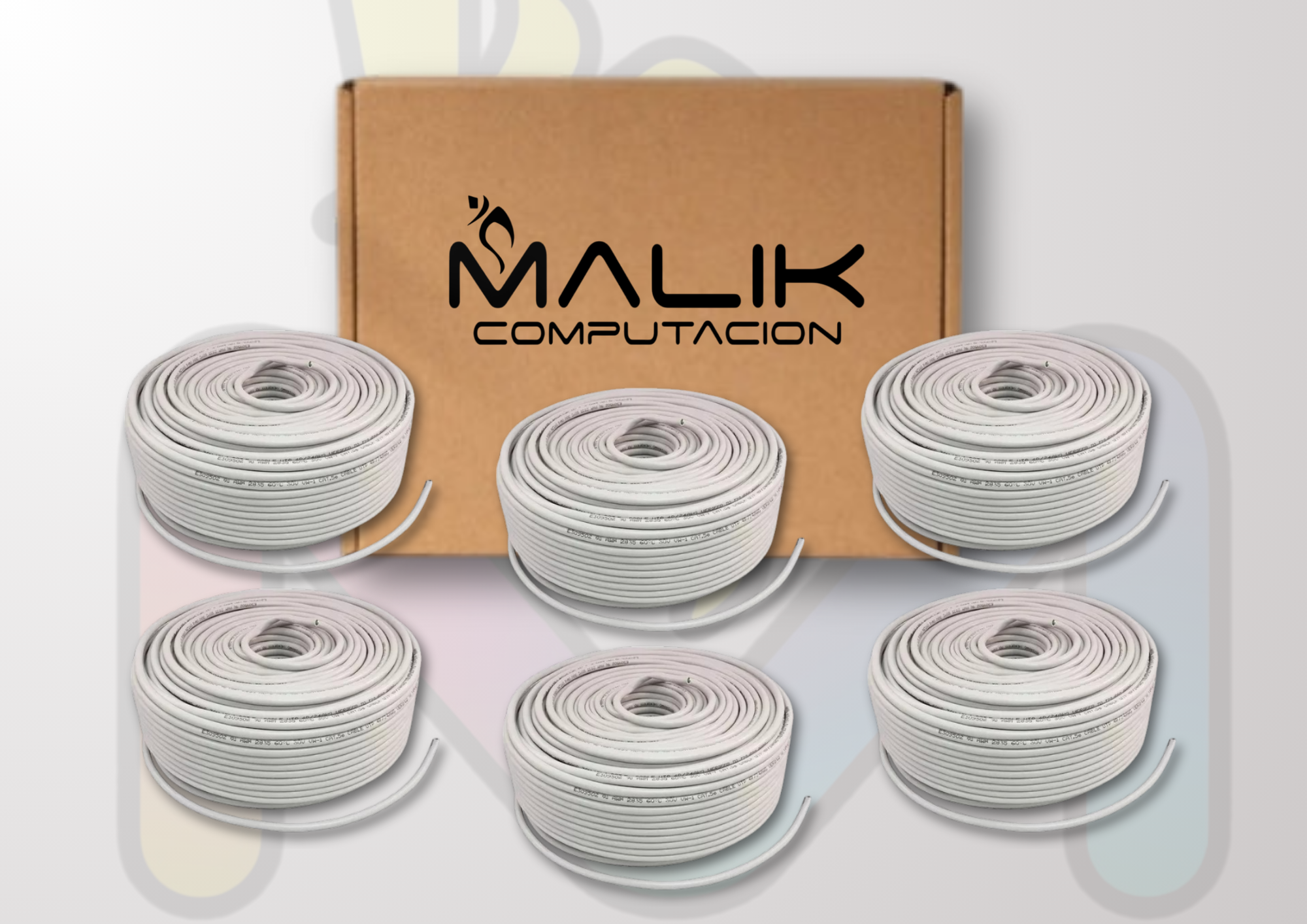 Cable de red FTP Cat 7 blindado premium interior 100mt Pack 6-2