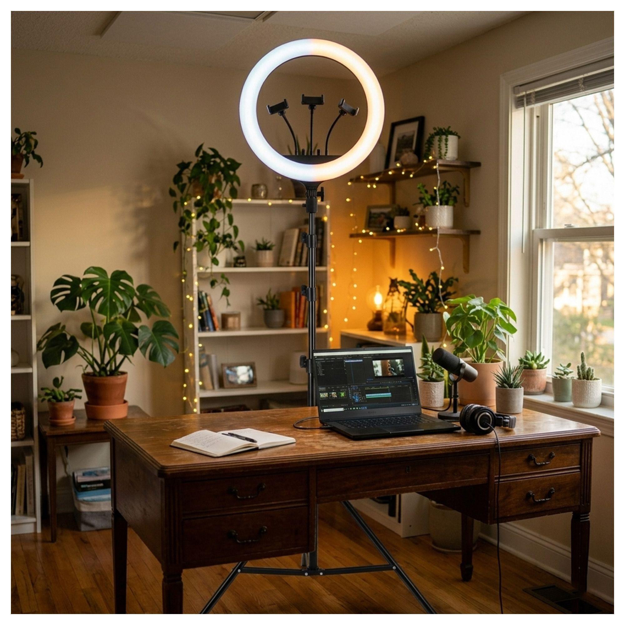 Ring Light LED 56 cm LJJ-56 Trípode Ajustable-3