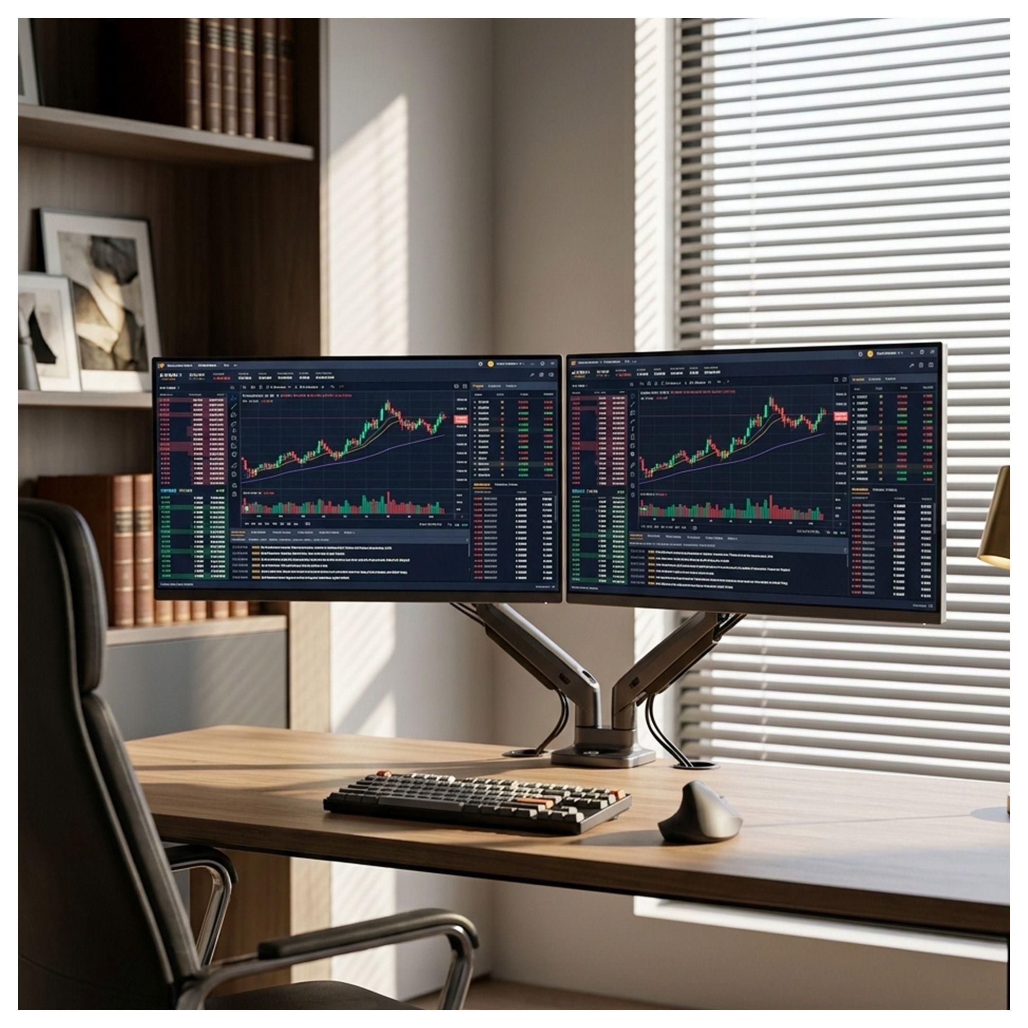 Soporte Doble Monitor NB-H180 17-35" Ergonómico-4